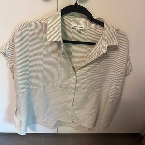 no less than (nlt) Cap Sleeve Button Down Collared Shirt
